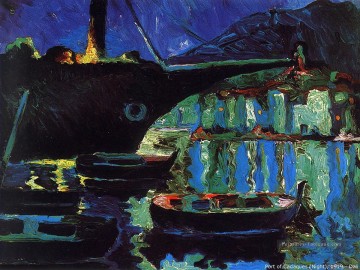Puerto de Cadaqués Noche Salvador Dali Pinturas al óleo